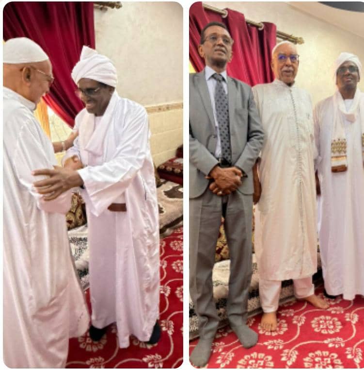 إستجابة لمبادرة اضواء البيان رائدة الإعلام الرسالي لعزيز العلاقات الدبلوماسية سفير السودان الجديد بالجزائر يصل عين ماضي عاصمة  الخلافة  العامة للطريقة التجاتية ويلتقى الخليفة العام  الشريف علي بلعربي في أول زيارة للمسؤول سوداني  منذ 10 سنوات